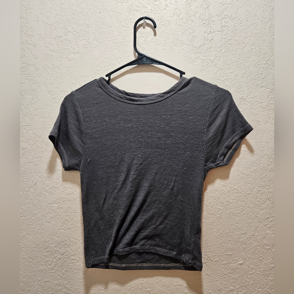 Grey Crop Top